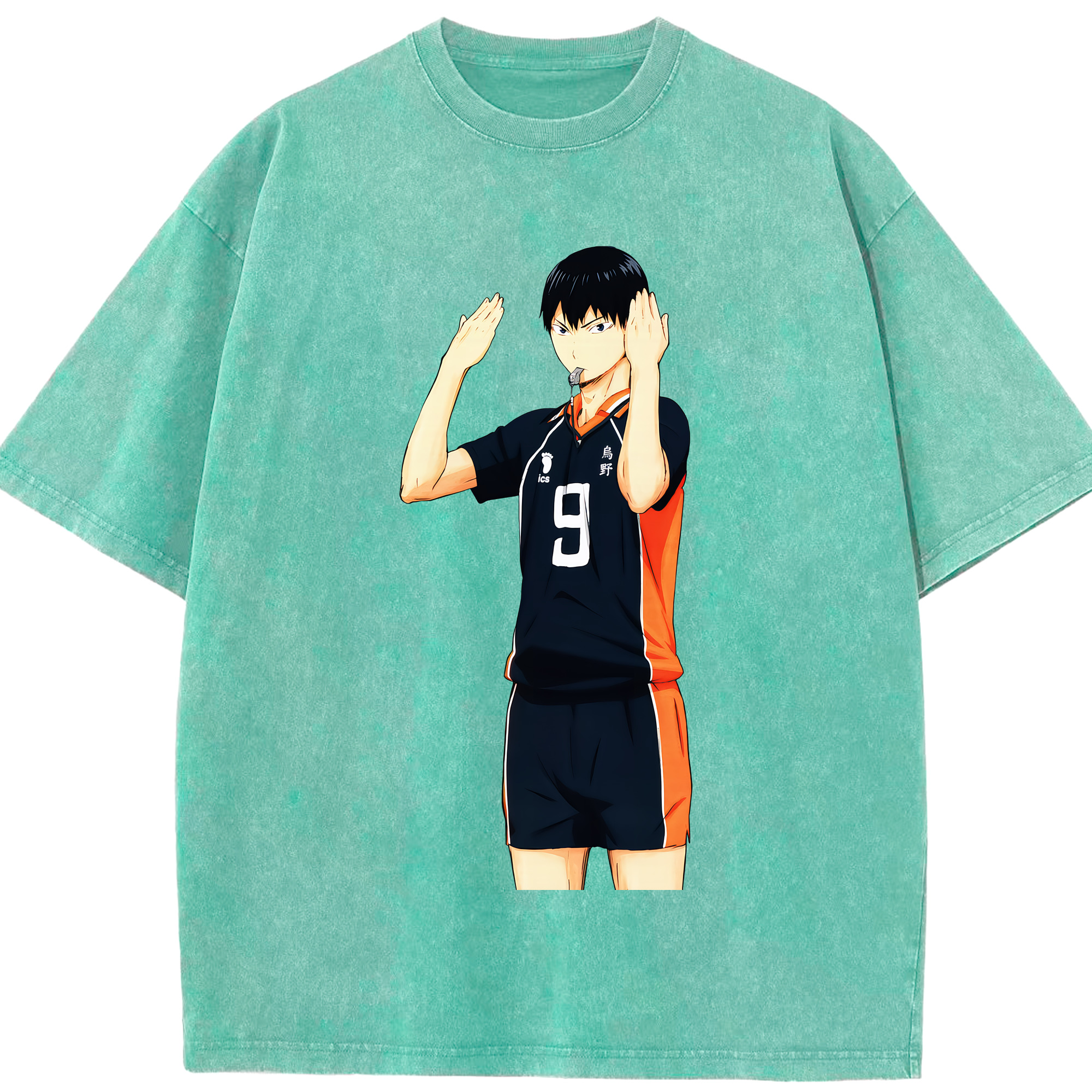 （画像用） ハイキュー!! Haikyu!! 綿100% ヴィンテージ風 半袖Tシャツ（フロントプリント）